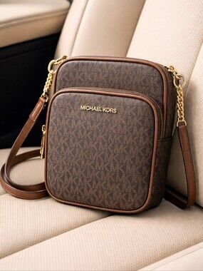 Michael Kors Medium Jet Set Travel Logo Crossbody Bag